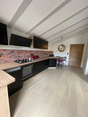 Cuisine ou kitchenette dans l'établissement Gite Marie Rose