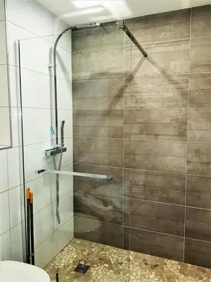 Salle de bains dans l'établissement Studio en résidence, aux Trois-Epis