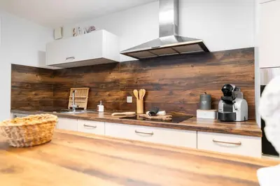 Cuisine ou kitchenette dans l'établissement Le Roi Lion Colmar Centre parking gratuit