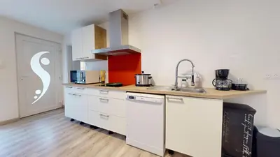 Cuisine ou kitchenette dans l'établissement Evasion Nature Rimbach