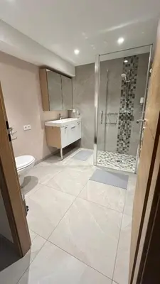 Salle de bains dans l'établissement Maison vigneronne