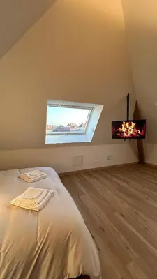 Un ou plusieurs lits dans un hébergement de l'établissement Appartement Moderne et Spacieux, à 10 min de la Gare