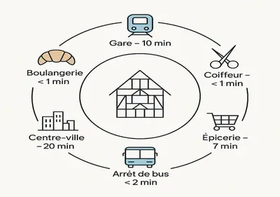 Plan de l'établissement Appartement Moderne et Spacieux, à 10 min de la Gare