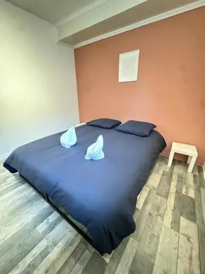 Un ou plusieurs lits dans un hébergement de l'établissement Cosy 2 - Montbéliard centre 80m2