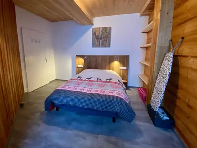 Un ou plusieurs lits dans un hébergement de l'établissement Appartement moderne à La Bresse, 2 chambres, accès PMR - FR-1-589-687