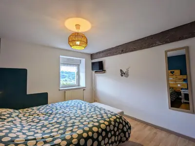 Un ou plusieurs lits dans un hébergement de l'établissement Appartement chaleureux, 2-4 pers, Vosges, Animaux admis - FR-1-589-685