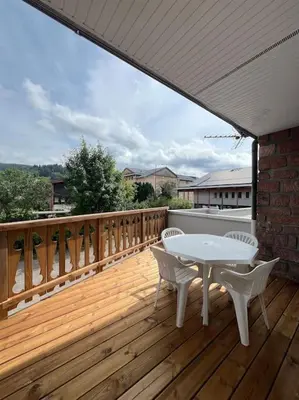 Balcon ou terrasse dans l'établissement Gîte du tétras