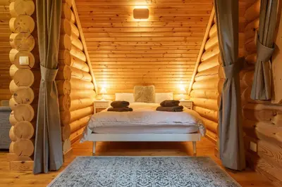 Un ou plusieurs lits dans un hébergement de l'établissement Chalet des Noisetiers - Magnifique vue montagne