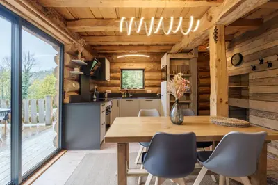 Cuisine ou kitchenette dans l'établissement Chalet Chataigne - Magnifique vue montagne