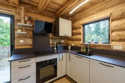 Cuisine ou kitchenette dans l'établissement Chalet Chataigne - Magnifique vue montagne