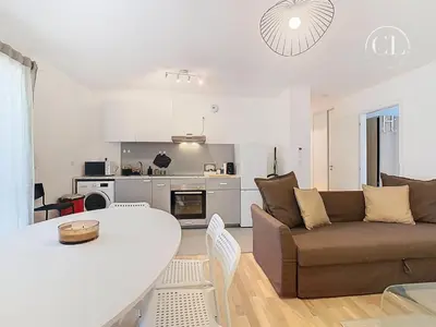 Cuisine ou kitchenette dans l'établissement Appartement de charme neuf