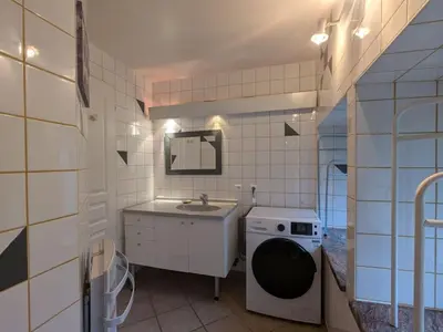 Salle de bains dans l'établissement Les Bruyères - 15 pers - full nature