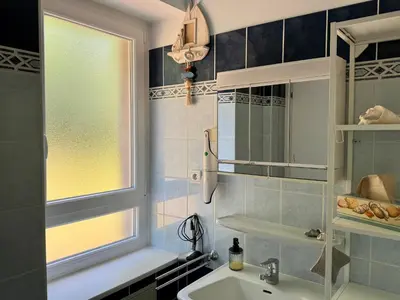 Salle de bains dans l'établissement Chambre Forêt