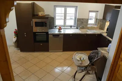 Cuisine ou kitchenette dans l'établissement Tout Schuss en duplex 8 pers avec Garage