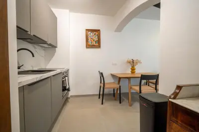 Cuisine ou kitchenette dans l'établissement Maison alsacienne