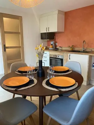 Cuisine ou kitchenette dans l'établissement Studio avec jardin Centre ville
