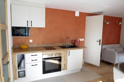 Cuisine ou kitchenette dans l'établissement Studio avec jardin Centre ville