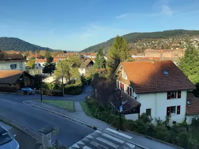 Vue générale sur la montagne ou vue sur la montagne depuis l'appartement