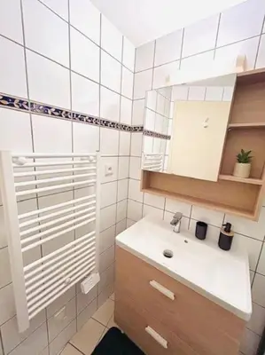Salle de bains dans l'établissement Le Rustique - le charme alsacien du vignoble