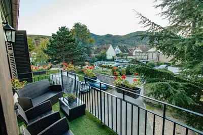 Vue générale sur la montagne ou vue sur la montagne depuis l'appartement