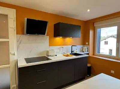Cuisine ou kitchenette dans l'établissement Les Confiseries, appartement 2 pièces et terrasse