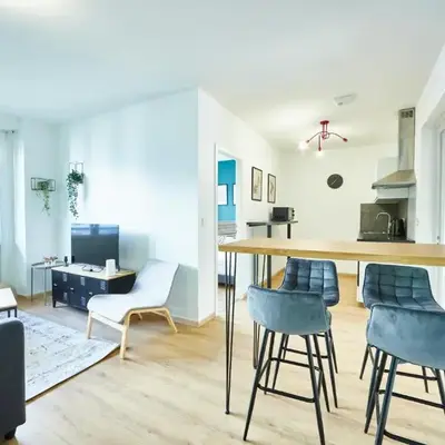 BE-2D Joli 3 pièces tout équipé pour 1-4 pers 2ème étage au centre de Mulhouse