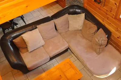 Coin salon dans l'établissement Chalet Modus, Belle vue lac, Sauna, Wifi