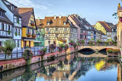 Vue générale sur Colmar ou vue de la ville depuis l'appartement