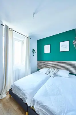 Un ou plusieurs lits dans un hébergement de l'établissement BE-4D - Joli 3 pièces tout équipé pour 1-4 pers au 4ème étage au centre de Mulhouse