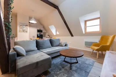 Coin salon dans l'établissement Zellenberg - Gîte d'Aksel