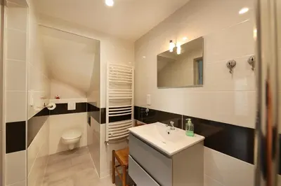 Salle de bains dans l'établissement Gite avec terrasse proche Gérardmer tout inclus