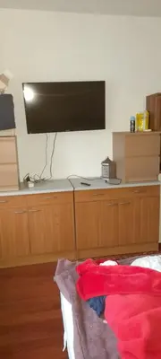 Cuisine ou kitchenette dans l'établissement Privat Zimmer in eine whg rue des abeilles