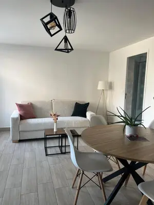 Coin salon dans l'établissement Charmant appartement au cœur de Buhl