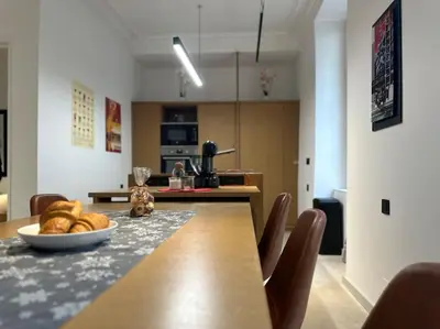 Cuisine ou kitchenette dans l'établissement Le Big Stork - Appartement - Centre Historique