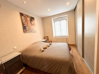 Un ou plusieurs lits dans un hébergement de l'établissement Appartement neuf Mulhouse