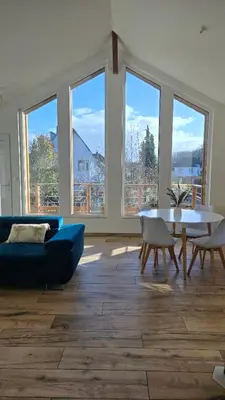 Vue générale sur la montagne ou vue sur la montagne depuis l'appartement