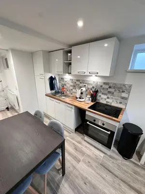 Cuisine ou kitchenette dans l'établissement Les grumeaux Colmar Est