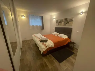 Un ou plusieurs lits dans un hébergement de l'établissement Appartement proche centre Colmar parking public gratuit