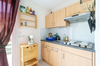 Cuisine ou kitchenette dans l'établissement Le Printemps - Appt vue montagne avec terrasse