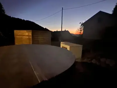 Lever ou coucher de soleil vu de la maison de vacances ou à proximité