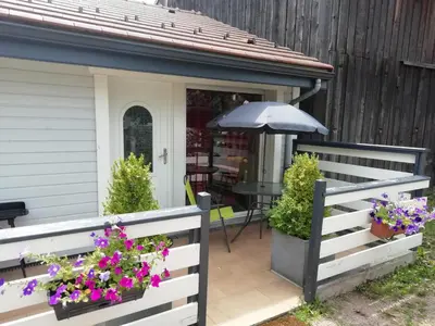 Jardin de l'établissement Chalet au coeur du vieux Gérardmer