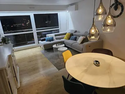 Coin salon dans l'établissement Appartement avec Parking Centre Ville Mulhouse