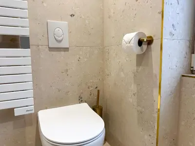 Salle de bains dans l'établissement Suite Saphir
