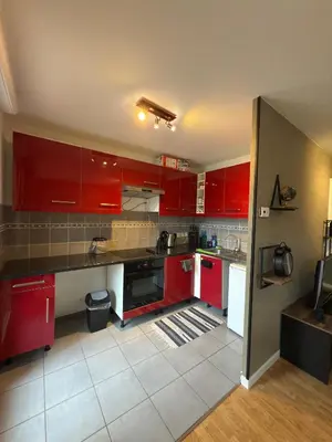 Cuisine ou kitchenette dans l'établissement Le Coin tranquille
