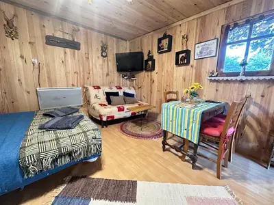 Télévision ou salle de divertissement dans l'établissement Mobile home gerardmer