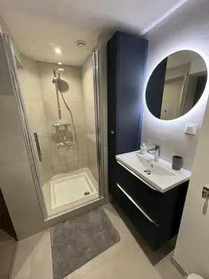 Salle de bains dans l'établissement Gîte indépendant de plein pied près de Colmar