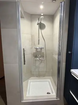 Salle de bains dans l'établissement Gîte indépendant de plein pied près de Colmar