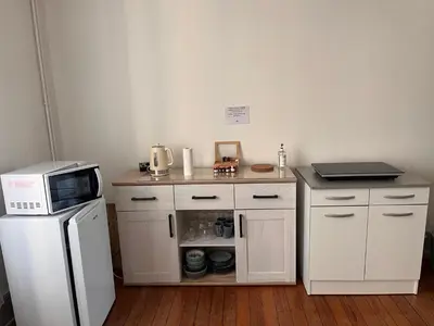 Cuisine ou kitchenette dans l'établissement Jardin de Victor Appartements calmes spacieux avec jardin clos
