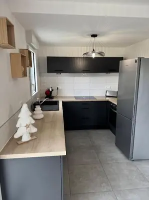 Cuisine ou kitchenette dans l'établissement L'Albertine proche Colmar