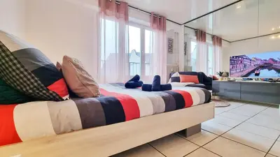 Télévision ou salle de divertissement dans l'établissement Le Cozy Urbain - Centre - RBNB
